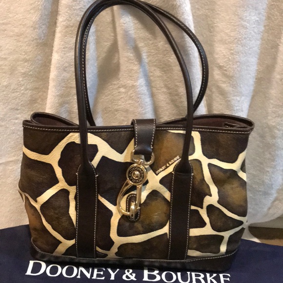 Dooney & Bourke Bags Dooney And Bourke Giraffe Print Leather Tote